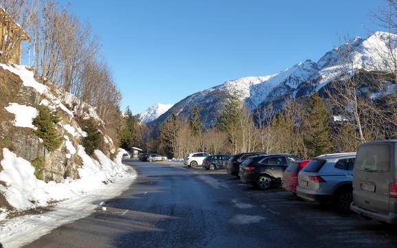 Lechtal: access to ski resorts and parking at ski resorts – Access, Parking Jöchelspitze – Bach