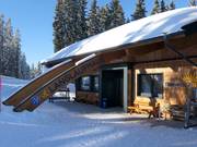 Cross-country skiing lodge at the Roßbrand high-altitude trail