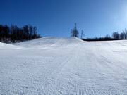 Perfect slope grooming in the Hemavan ski area