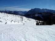 The slopes are still in great condition even later in the day.