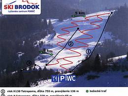 Trail map Brodok – Poráč
