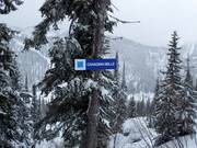 Slope signage in the Whitewater ski area