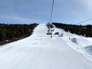 Difficult slope Rodegard at the eight-seater chairlift