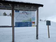 Detailed cross-country trail map for Voss Resort