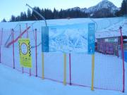 Slope map in the ski resort