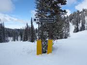 Slope signage in the Grand Targhee ski area