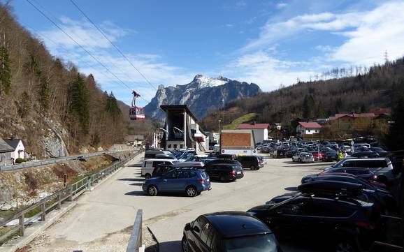 Salzkammergut Mountains: access to ski resorts and parking at ski resorts – Access, Parking Feuerkogel – Ebensee