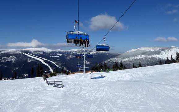 Skiing near Špindlerův Mlýn