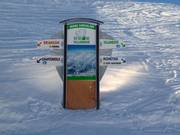 Information boards in the ski area