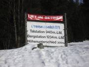 Information about the ski lift at the valley station