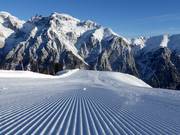 Very well-groomed slopes in Ladurns