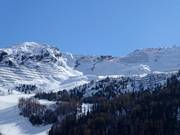 View of the Karjoch run and Obere Böden