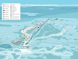 Trail map Sjusjøen