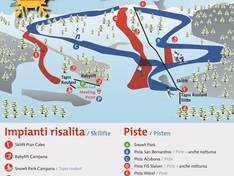 Trail map Pian Cales – San Bernardino