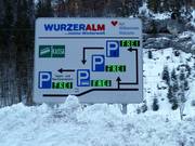 Information about available parking spaces