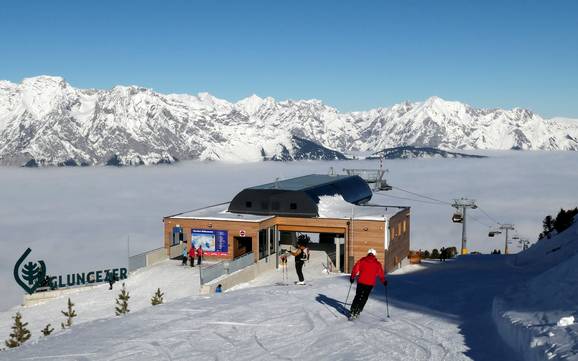 Skiing near Hall in Tirol