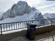 Waste bins at the mountain station of the Dachstein cable car