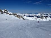 Wide and easy glacier slope