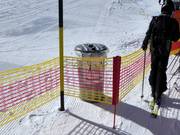 Waste bins in the ski area