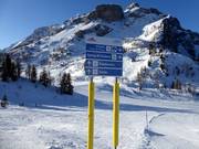 Slope signage in the Civetta ski area