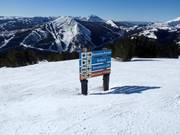 Slope signage in the Big Sky ski area