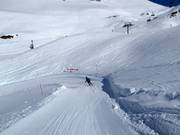 Bump line at the six-seater chairlift Engstlenalp-Jochpass