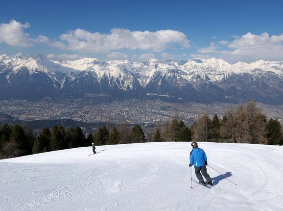 View from the Olympic downhill run to Innsbruck