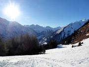 View into the Lech Valley towards Arlberg