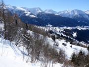 View of the village of Bellwald from the ski area