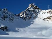 Freeride area below the Hinterer Brunnenkogel