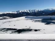 Storage pond in the ski area of Serre Chevalier