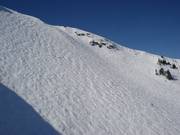 Steep descents in the Whistler Bowl