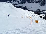 Snowmaking with lances in Adelboden