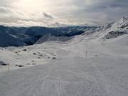 Open ski terrain below the Rätschenjoch