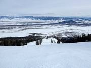 View from the Casper Quad Chair to Teton Village