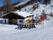 Grill bar at the valley station of the Bodmenstafel chairlift