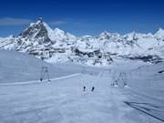 Glacier slopes on the Theodul Glacier in Zermatt