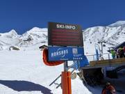 Current information at the Kreuzboden station