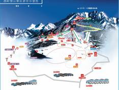 Trail map Xiling Snow Mountain