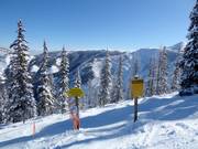 Access to the extremely difficult slopes