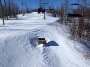 Waste bin below the chairlift