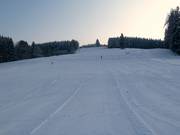 The wide slope is very well suited for beginners.