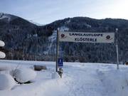 Access to the cross-country ski trail network in Klösterle