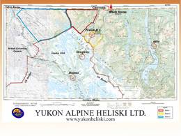 Trail map Yukon Alpine Heliskiing