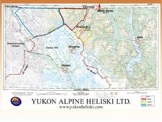 Trail map Yukon Alpine Heliskiing