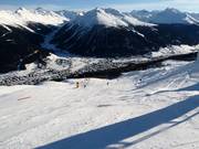 Challenging valley run to Davos