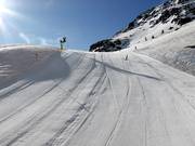 Very rare: transverse grooves on the slope in Arcalís