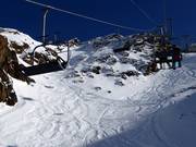 Tracks below the lift