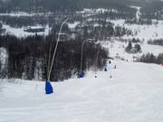 Snowmaking with snow lances in Raudalen