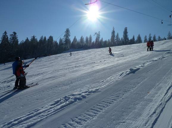Ski slope and ski lift